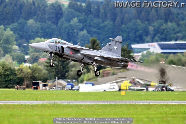 2019-09-07 Zeltweg Airpower 12160 Saab JAS 39 Gripen - Hungarian Air Force.jpg